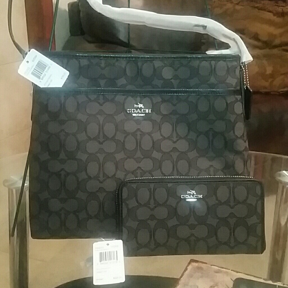 NWT Coach Crossbody File Bag & Wallet