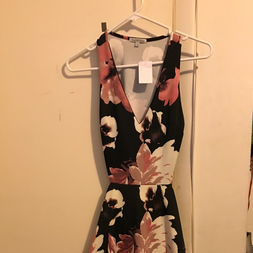 Cute Floral Scuba-Type Dress
