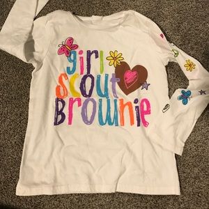 Girl Scout Brownie shirt.