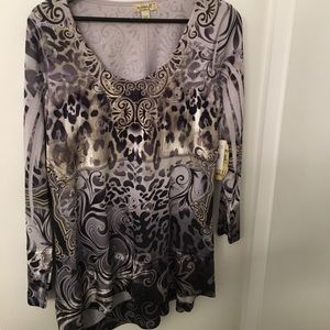 Flowing high low flattering blouse