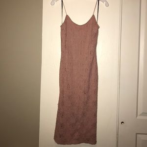 Forever 21 Mauve Pink Fitted Dress