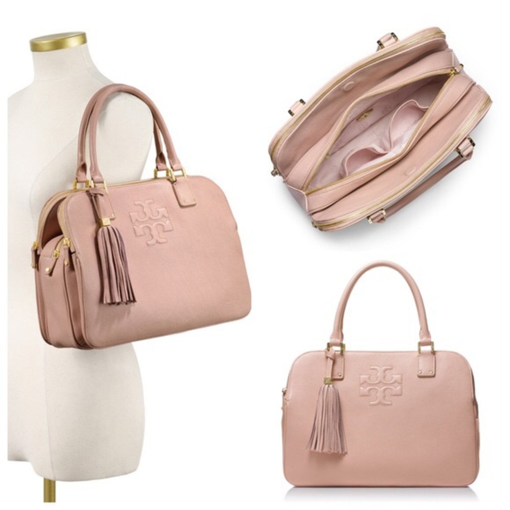 Thea triple zip compartment satchel