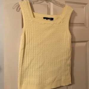 Pale yellow knit tank