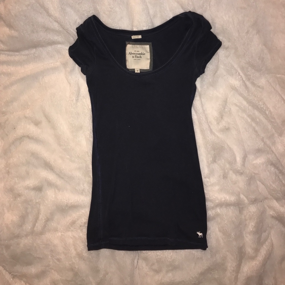 Abercrombie & fitch blue scoop neck top