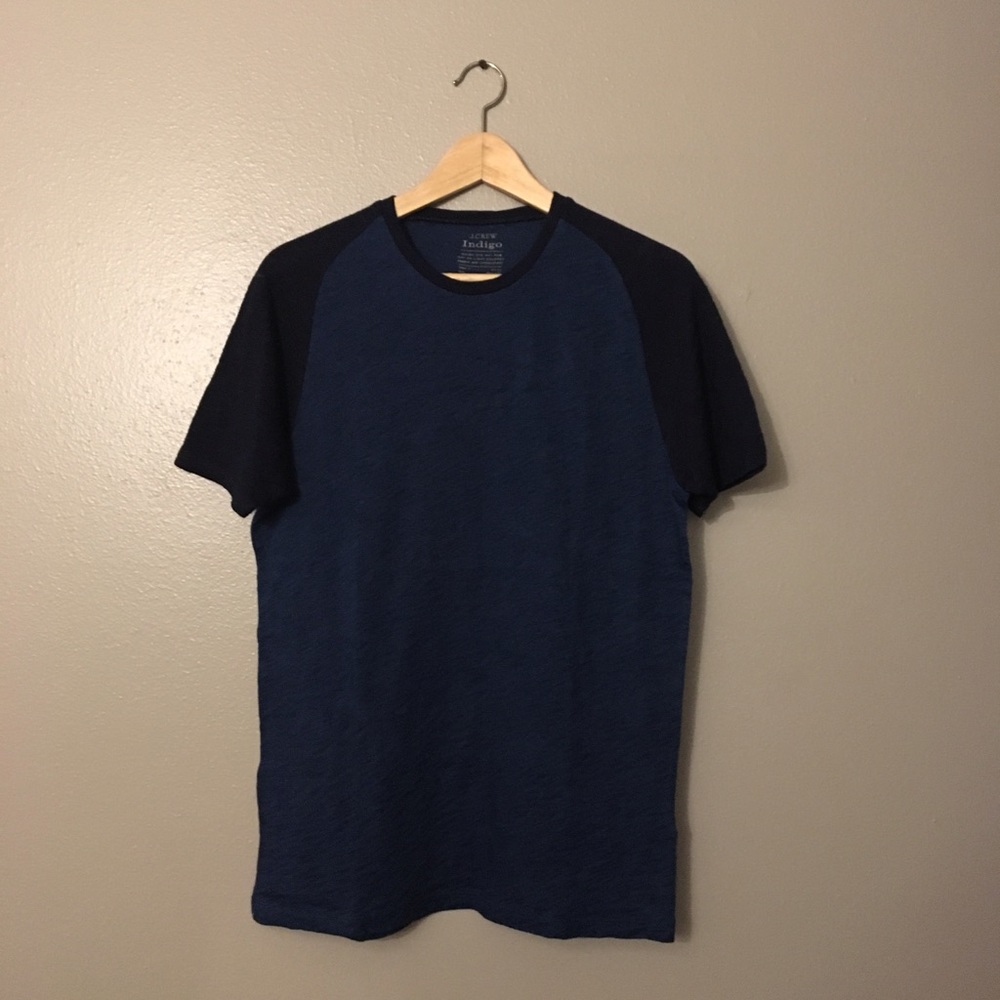 J. Crew SS Indigo Baseball Tee