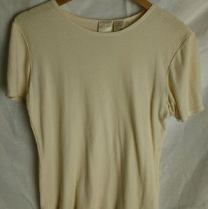 Emma james cream short sleeve top