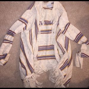 Striped, Knitted Cardigan