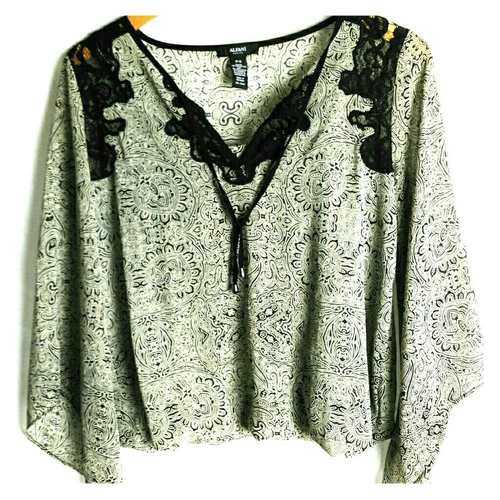 Alfani petite sheer blouse