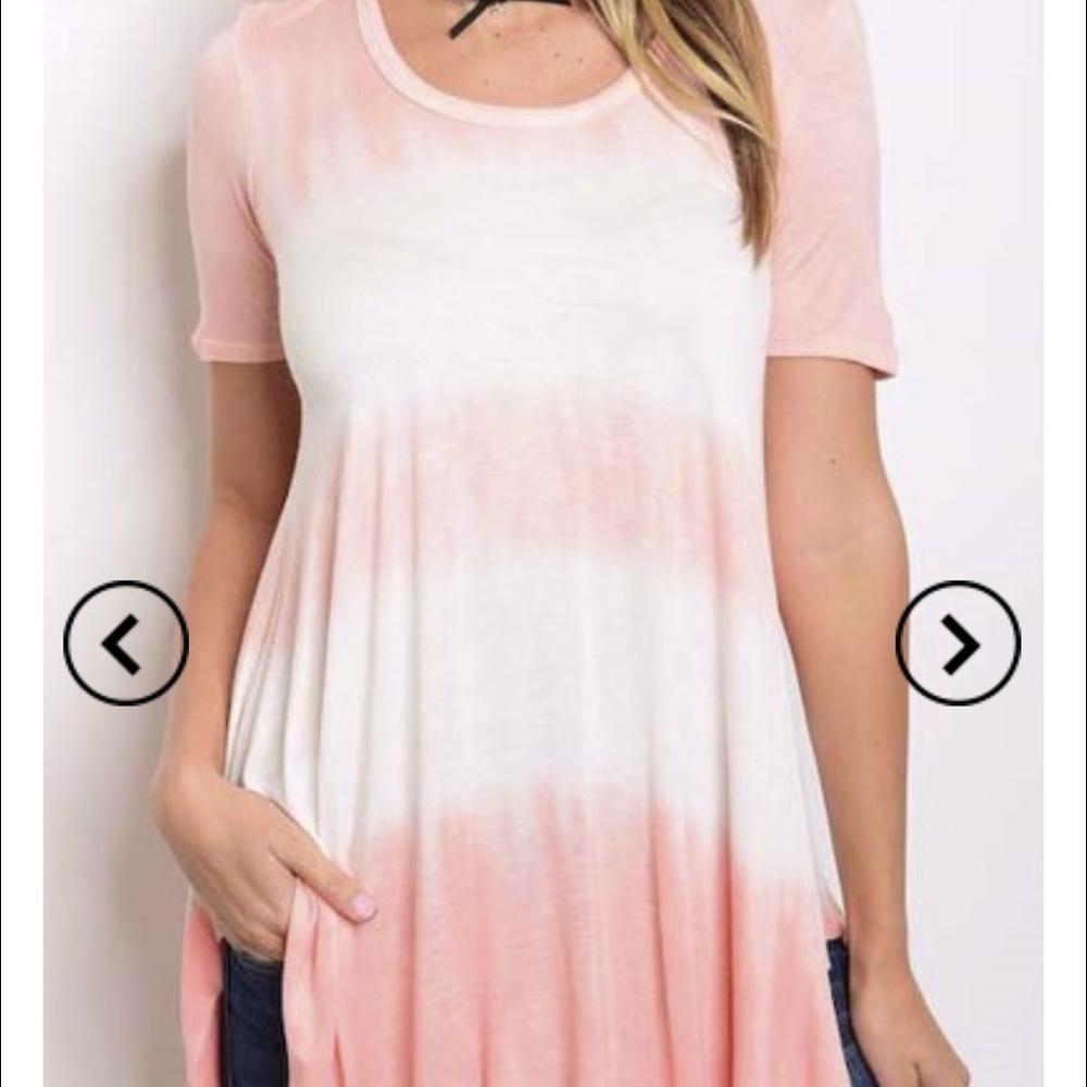 Peach/ivory t-shirt