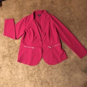 Torrid red blazer zipper pockets size 2