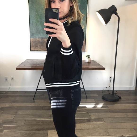 LIQUIDATION "Sportsman" Black Mesh Bomber Jacket - Picture 4 of 8