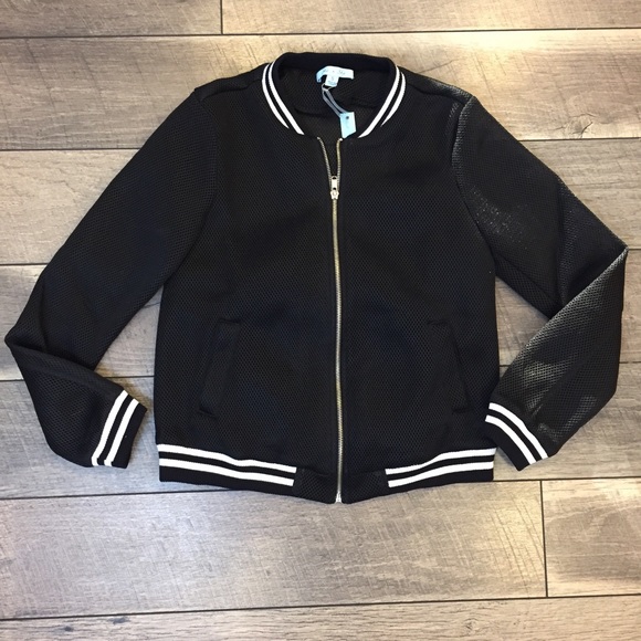LIQUIDATION "Sportsman" Black Mesh Bomber Jacket - Picture 5 of 8