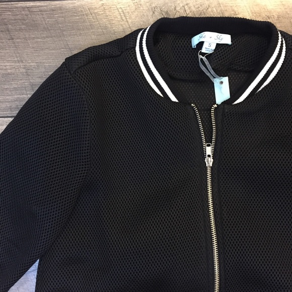 LIQUIDATION "Sportsman" Black Mesh Bomber Jacket - Picture 6 of 8