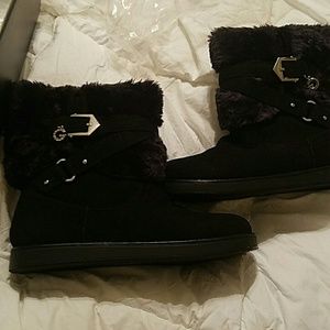 Brand new Guess suede with fur boots