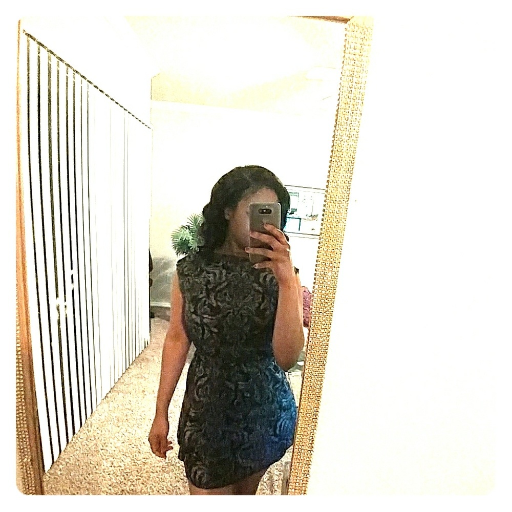 Gray and black H&M dress