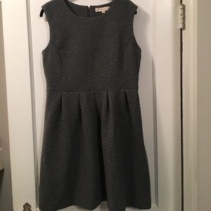 Ann Taylor Loft Gray cotton textured dress