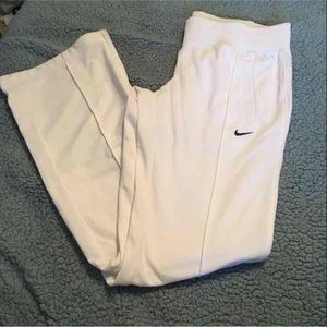 White NIKE sweats