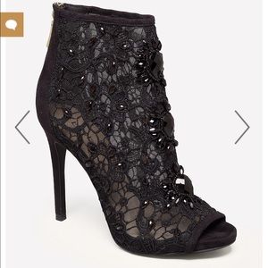 Bebe Amee crochet beaded bootie
