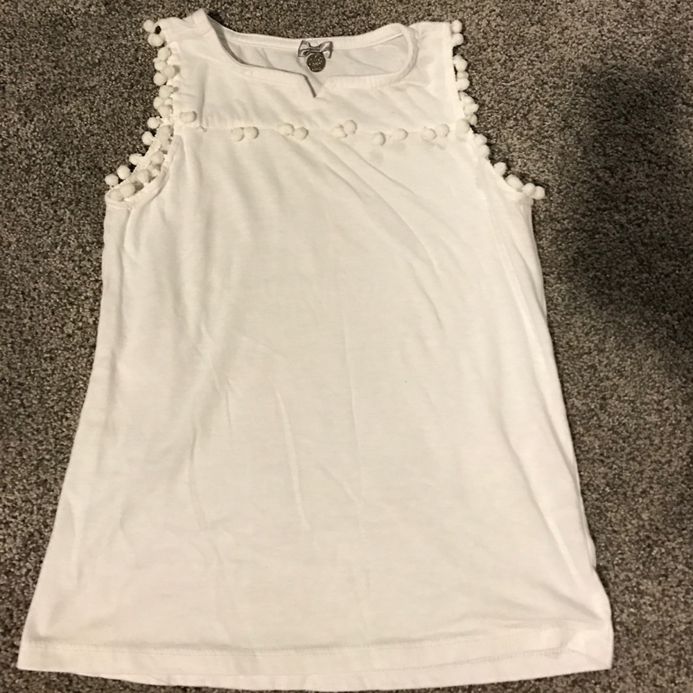 Tank shirt with Pom poms