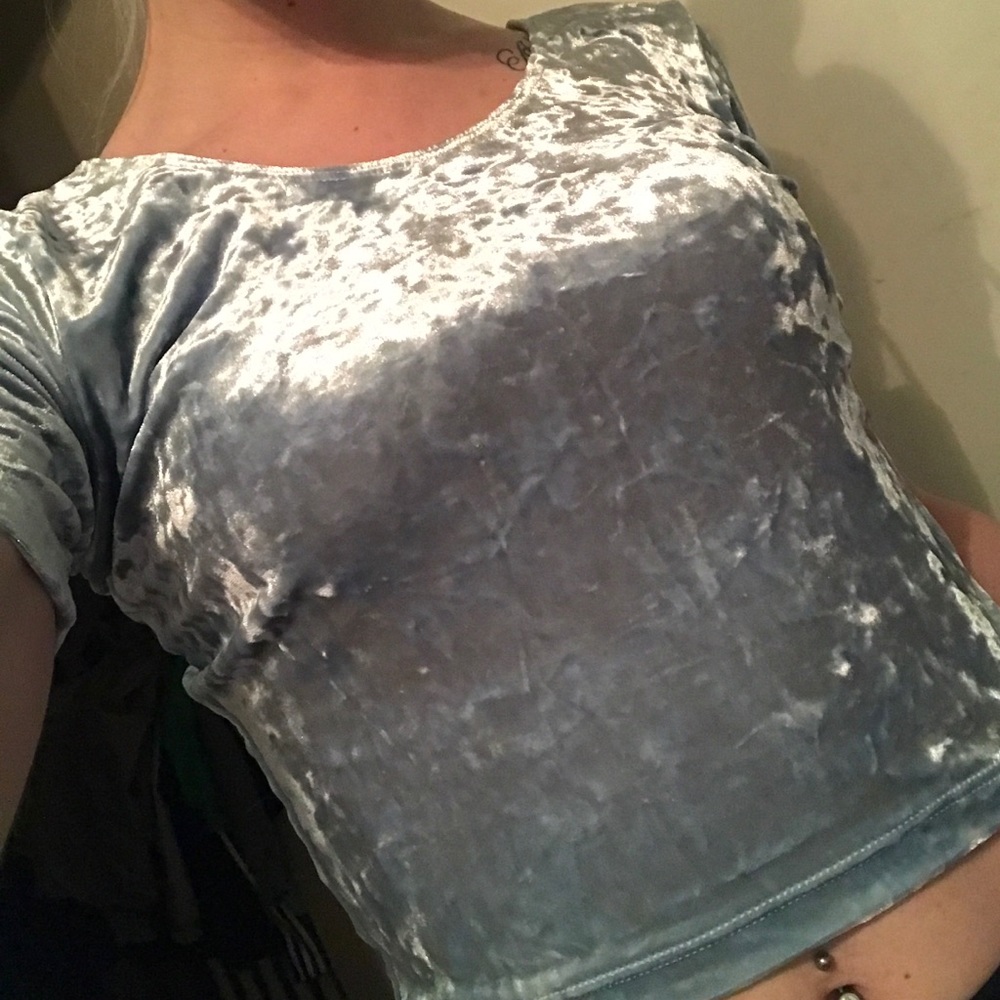 💎 CRUSHED VELVET CROP TOP 💎