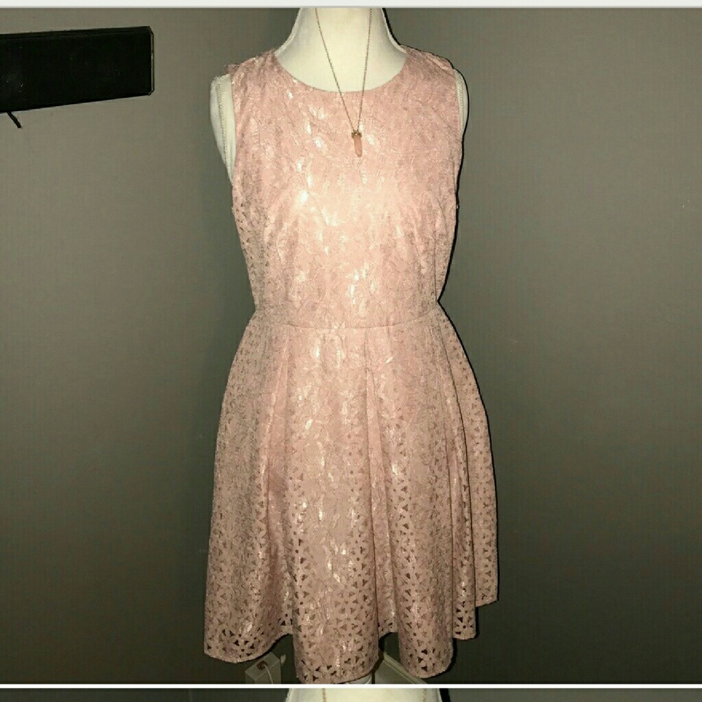 Forever 21 blush lace dress