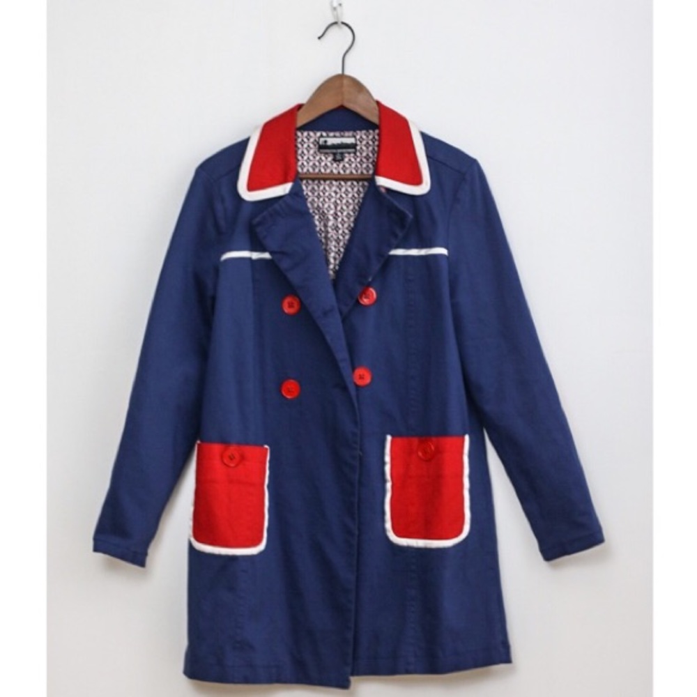 Women's Red and Blue Jacket