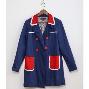 Women's Red and Blue Jacket