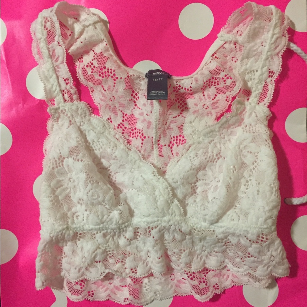 White Aerie lace bralette