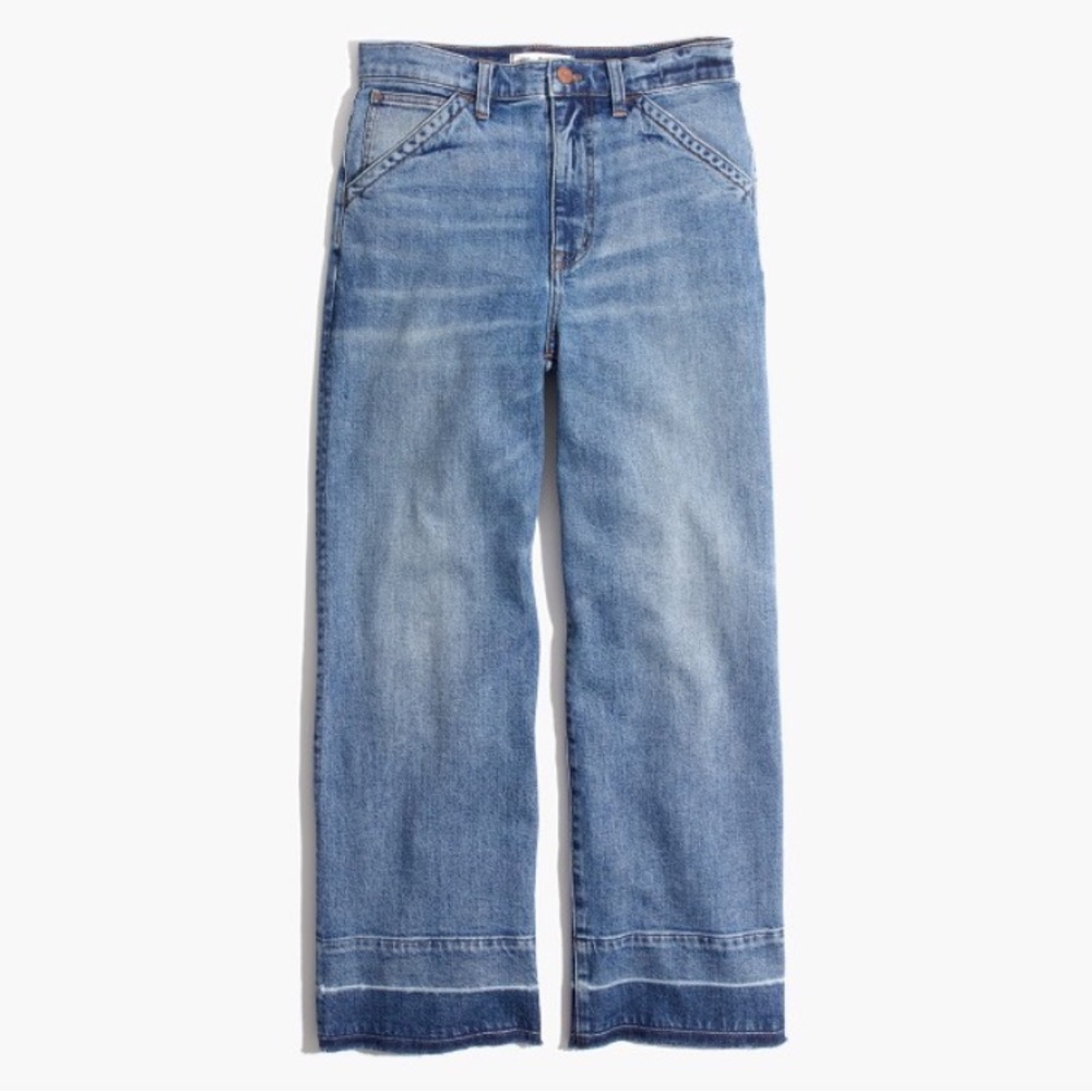 Madewell wide-leg crop jeans: drop hem addition