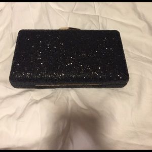 Black glitter clutch