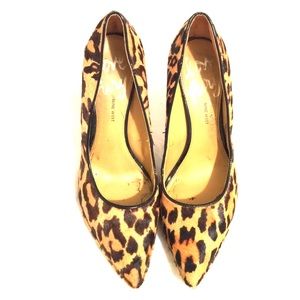 Leopard Suede Heels, Nine West, Size 8