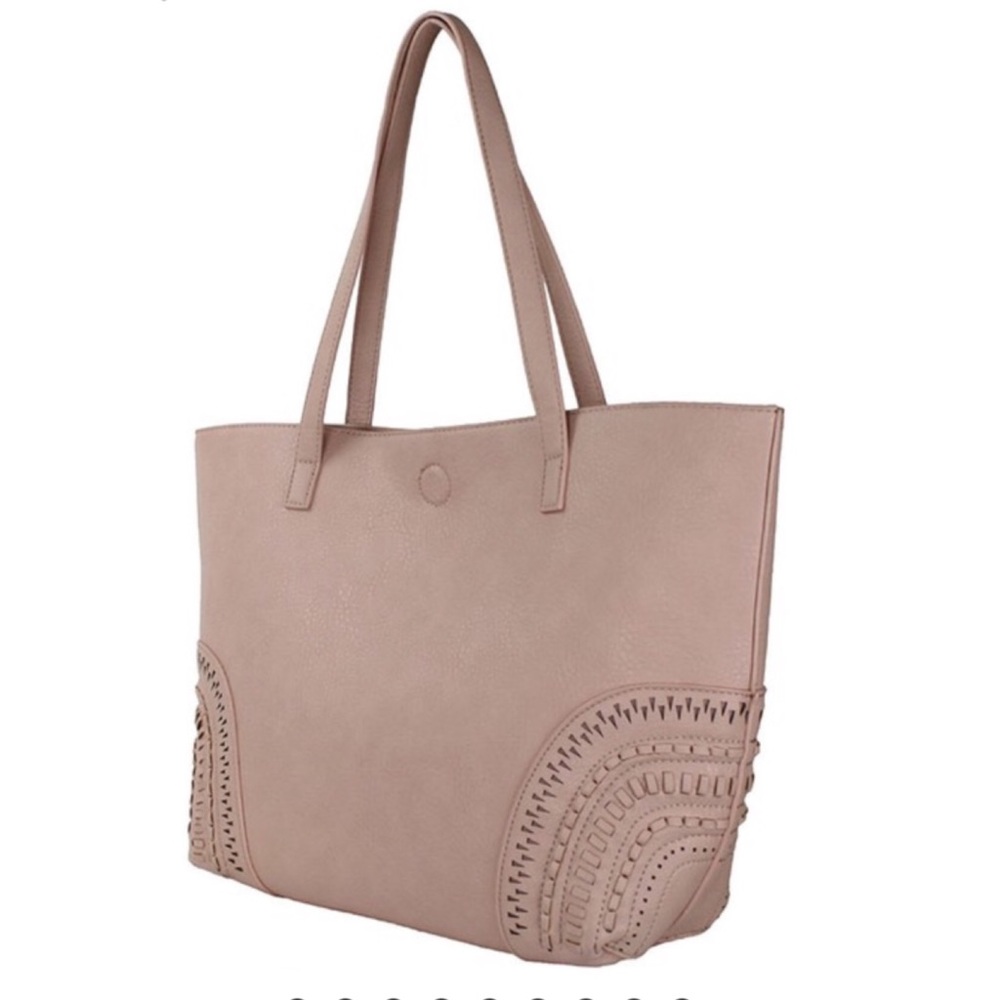 2 Bags! Steel Blue Tote Bag & Cosmetic Case Tassel - Picture 3 of 7