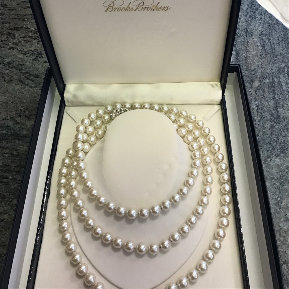 Glass pearl necklace from Brooks Brothers