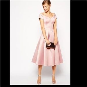 Asos Bardot midi prom dress