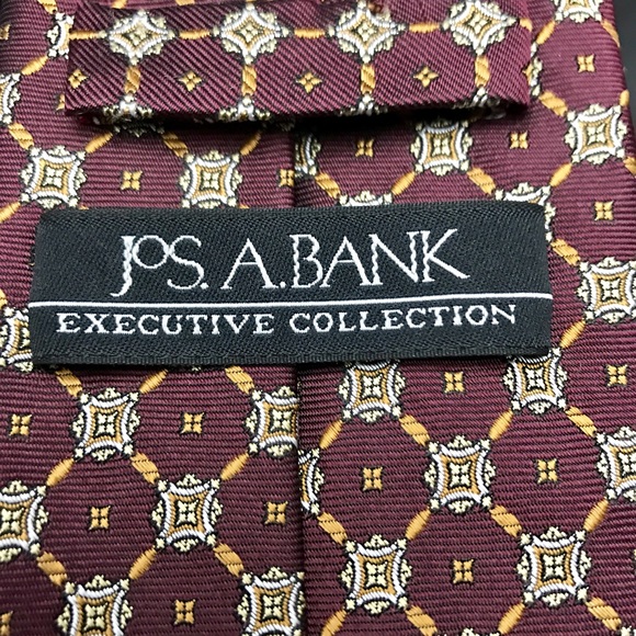 JoS A Bank Executive Collection red gold tie NWOT - Picture 4 of 8
