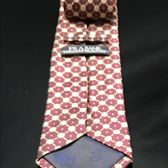 JoS A Bank Executive Collection red gold tie NWOT - Picture 5 of 8