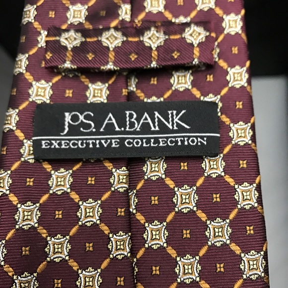 JoS A Bank Executive Collection red gold tie NWOT - Picture 6 of 8