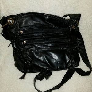 Black Leather Crossbody
