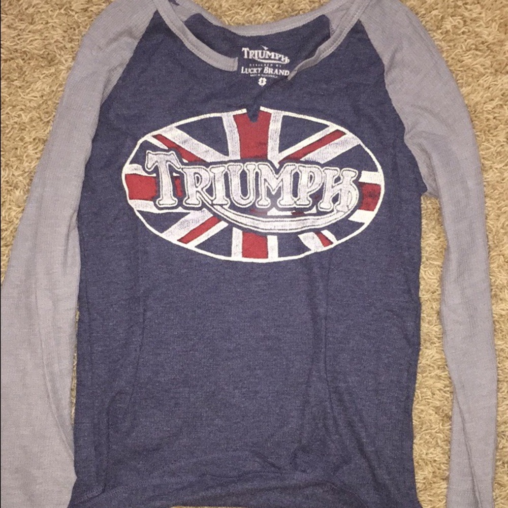 Lucky Brand Triumph waffle long sleeve tee