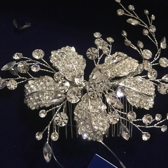 jeweled rhinestone hair piece accessory