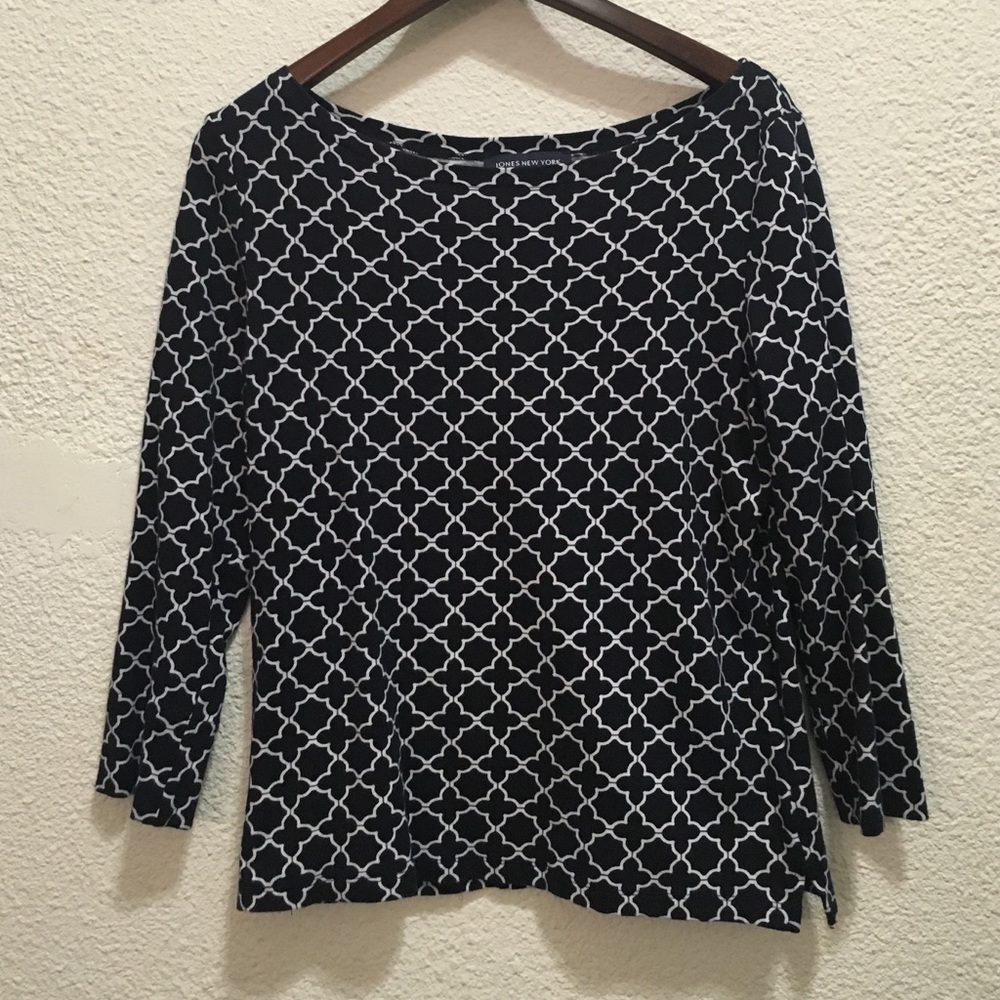 Jones New York boat neck top M