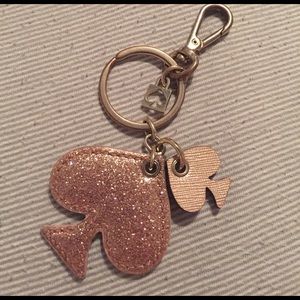 rose gold kate spade keychain