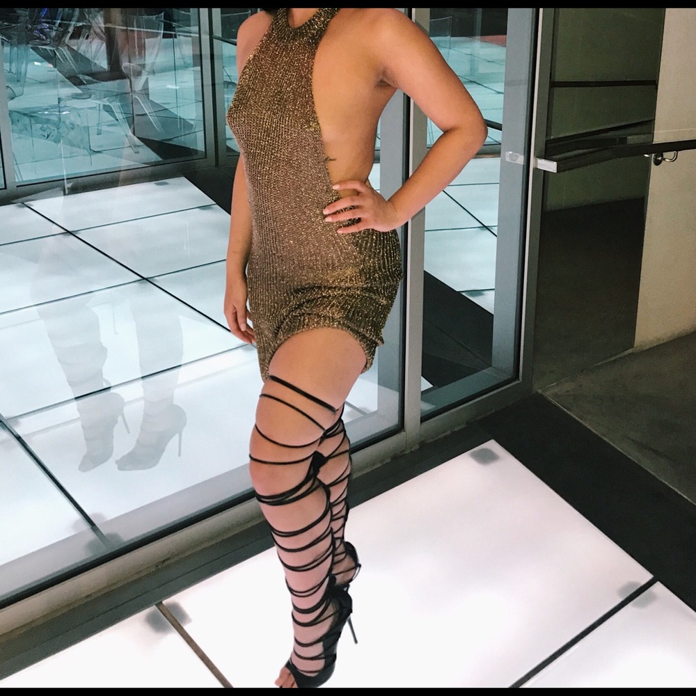 Gold Metallic Dress.