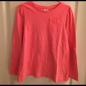 Girls Gymboree Coral convertible sleeve top Size 7