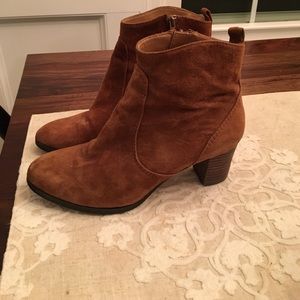 J Crew brown suede booties