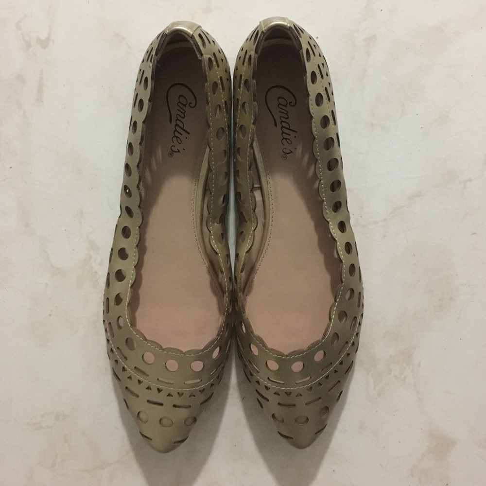 New! Candies Metallic Ballet Flats