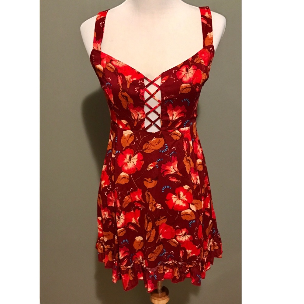 Free People Lace Up Mini Dress - Picture 4 of 8