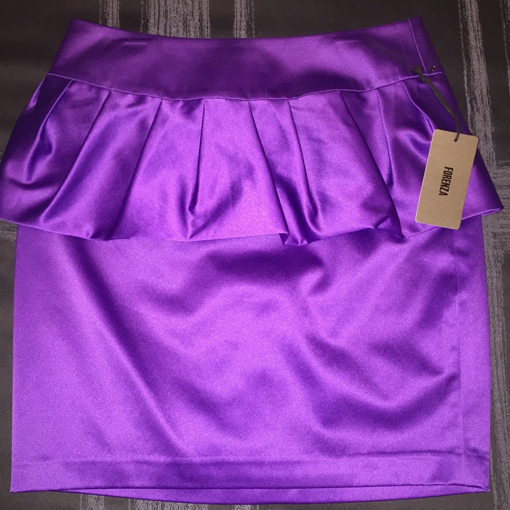 The Limited Purple Satin Skirt