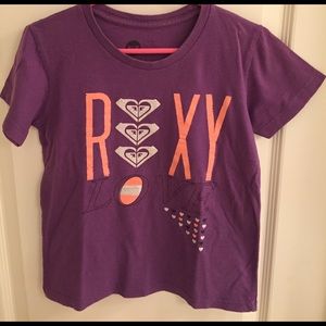 Roxy Purple Logo top Size 6/L