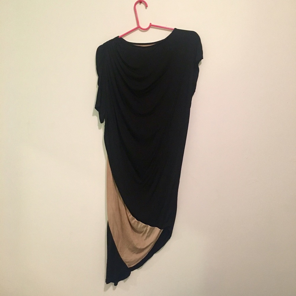Asymmetric Colorblock VPL Dress